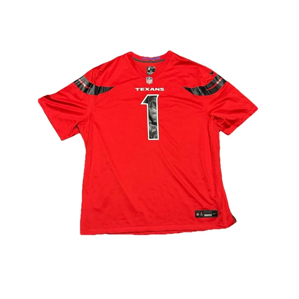 NWT Houston Texans Football Jersey Mens 3XL Red NFL Nike Diggs #1 Red‎ On Field
